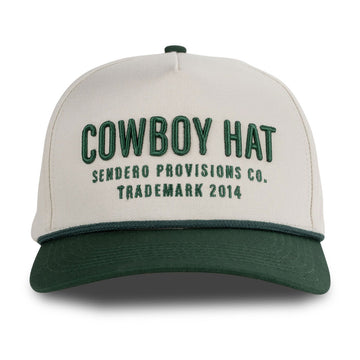 Sendero Cowboy Hat - Cream/Green