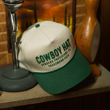 Sendero Cowboy Hat - Cream/Green