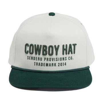 Sendero Cowboy Hat - Cream/Green