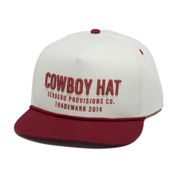 Sendero Cowboy Hat - Cream/Maroon