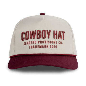 Sendero Cowboy Hat - Cream/Maroon