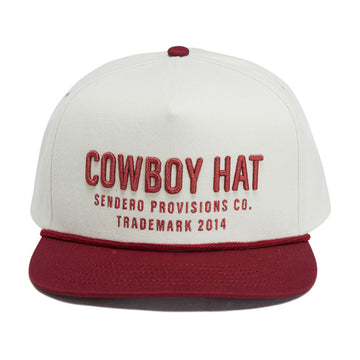 Sendero Cowboy Hat - Cream/Maroon