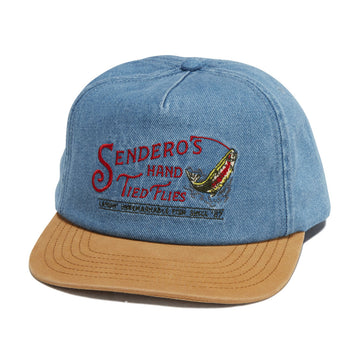 Sendero Hand Tied Flies Hat - Washed Denim