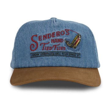 Sendero Hand Tied Flies Hat - Washed Denim