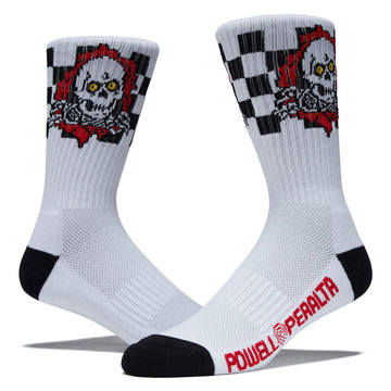 Powell-Peralta Ripper Socks - Red/Black Checker Stripes