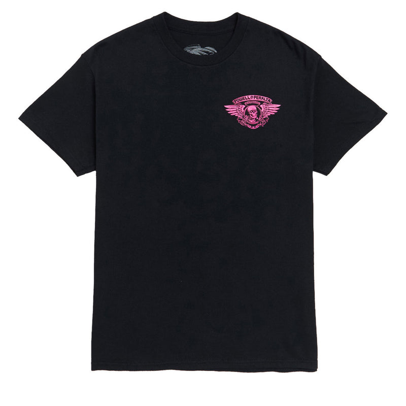 Powell-Peralta Winged Ripper T-Shirt - Blacklight Pink/Black
