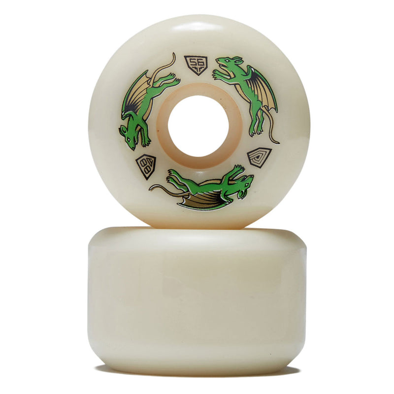 Powell-Peralta Dragon Formula Nano Rat 88a AV6 Skateboard Wheels - Off White - 56mm