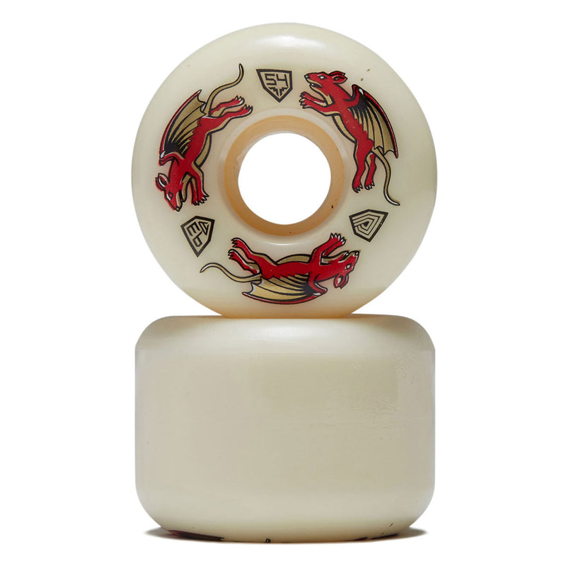 Powell-Peralta Dragon Formula Nano Rat 93a A2 Skateboard Wheels - Off White - 54mm