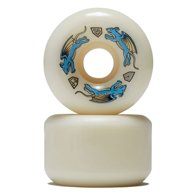 Powell-Peralta Dragon Formula Nano Rat 97a AV6 Skateboard Wheels - Off White - 56mm
