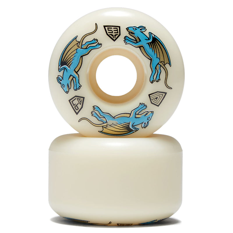Powell-Peralta Dragon Formula Nano Rat 97a AV4 Skateboard Wheels - Off White - 53mm