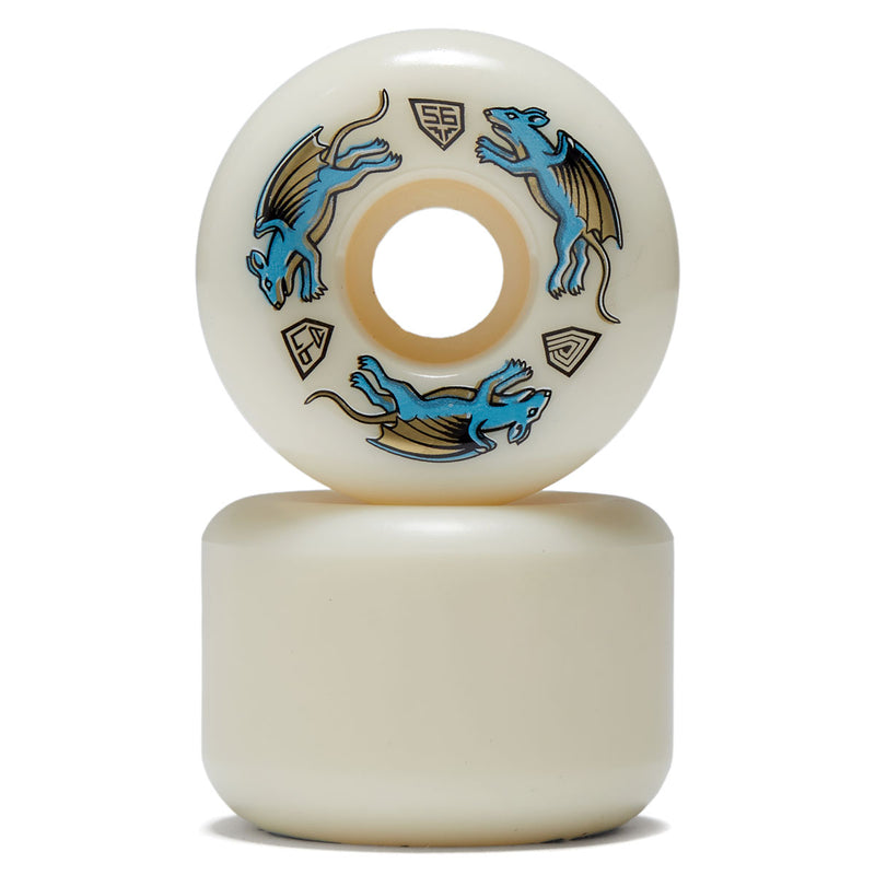 Powell-Peralta Dragon Formula Nano Rat 97a AA2 Skateboard Wheels - Off White - 56mm