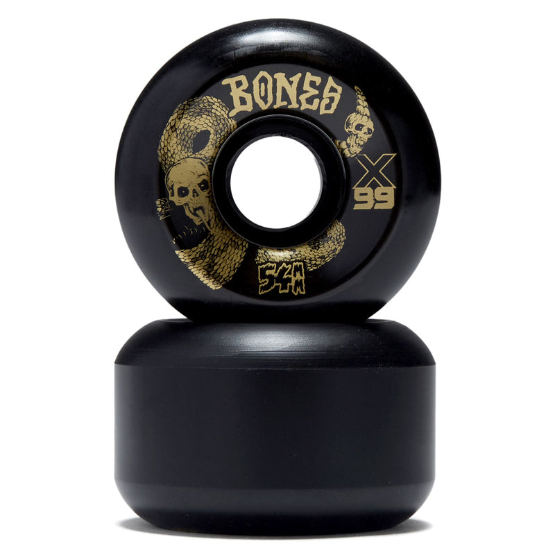 Bones X Formula Death Venom 99a V6 Wide-Cut Skateboard Wheels - Black - 54mm