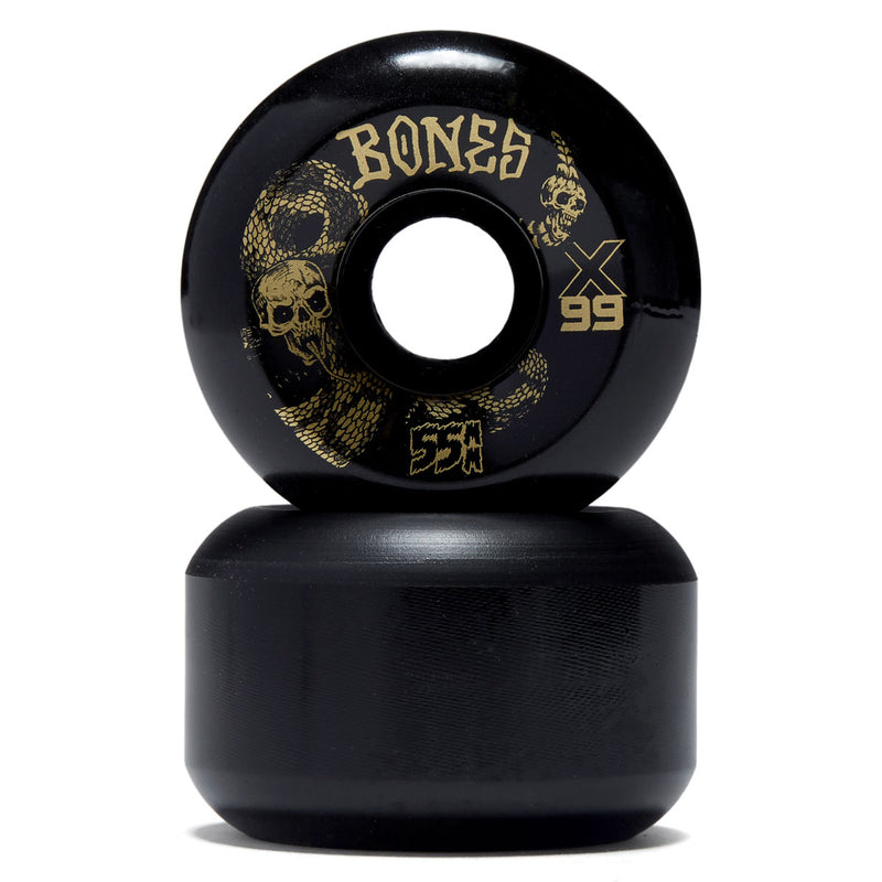 Bones X Formula Death Venom 99a V6 Wide-Cut Skateboard Wheels - Black - 55mm