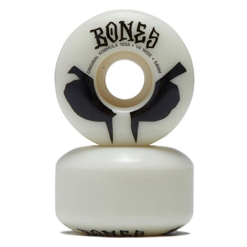Bones 100s Wides 100a V4 Wide Skateboard Wheels - White 2026 - 54mm