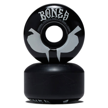 Bones 100s Wides 100a V4 Wide Skateboard Wheels - Black 2026 - 53mm