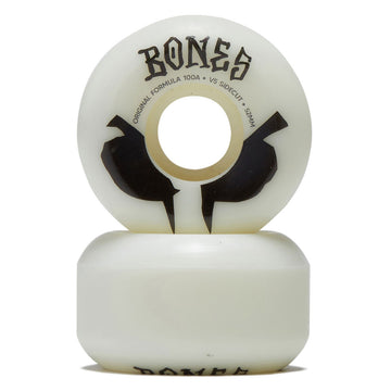 Bones 100s Sidecuts 100a V5 Sidecut Skateboard Wheels - White 2026 - 52mm