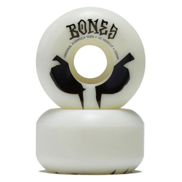 Bones 100s Sidecuts 100a V5 Sidecut Skateboard Wheels - White 2026 - 53mm