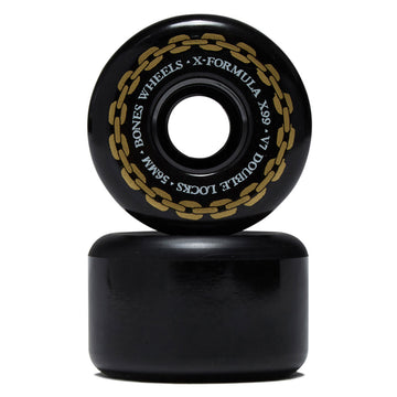 X-Formula Double Locks 99a V7 Double Lock Skateboard Wheels - Black - 56mm