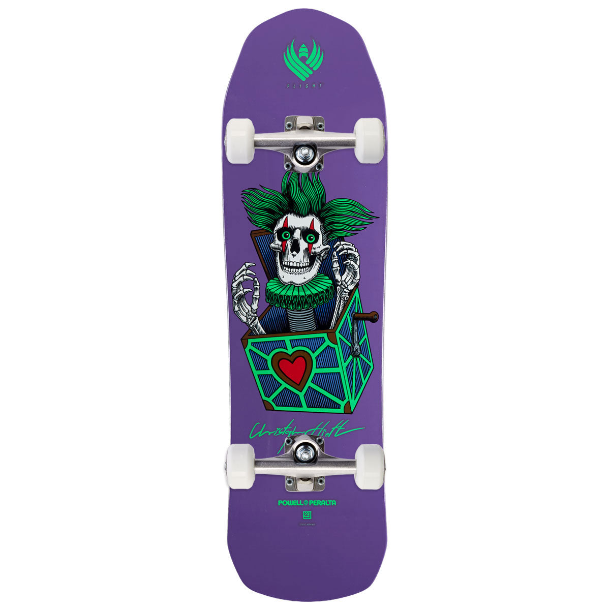 Powell-Peralta Flight Chris Hiett Skull Skateboard Complete - 9.50