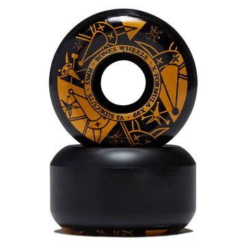 Bones X-Formula Vato Noir 99a V5 Sidecut Skateboard Wheels - Black - 53mm