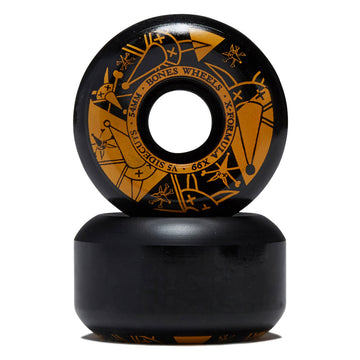 Bones X-Formula Vato Noir 99a V5 Sidecut Skateboard Wheels - Black - 54mm