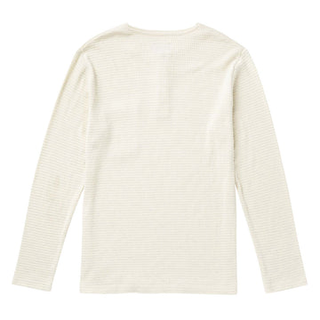 Seager Sawpit Henley Long Sleeve Thermal Shirt - Vintage White
