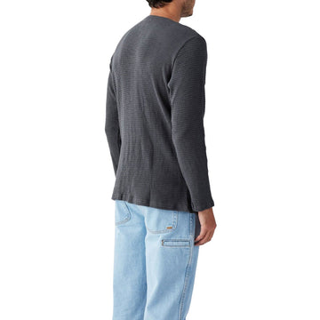 Seager Sawpit Henley Long Sleeve Thermal Shirt - Vintage Black