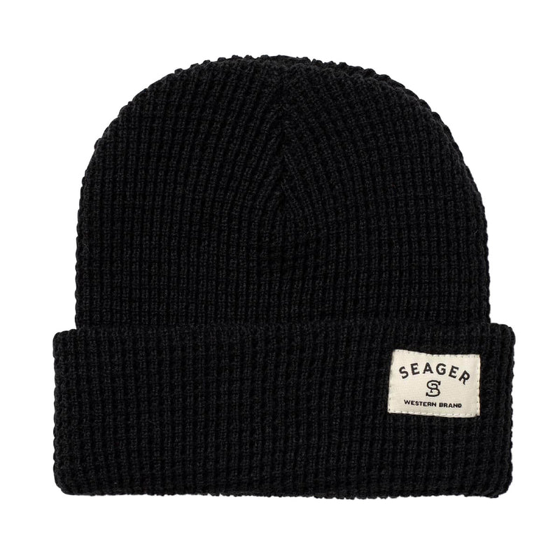 Seager Service 2.0 Waffle Knit Beanie - Black