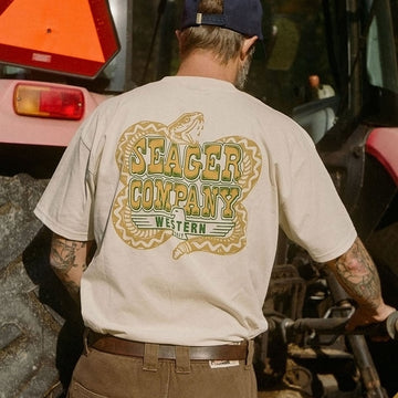 Seager Rattler T-Shirt - Vintage White