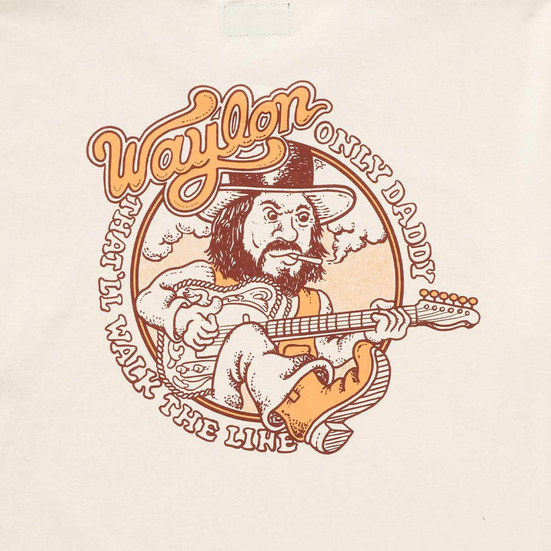 Seager x Waylon Jennings Walk The Line T-Shirt - Vintage White
