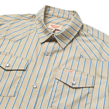 Seager El Ranchero Shirt - Tidal Foam Stripe