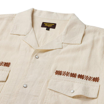Seager Whippersnapper Embroidered Shirt - White Wash