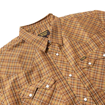Seager Sawtoof Shirt - Gold Mini Check Plaid