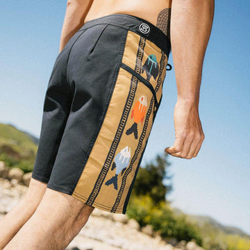 Seager Capo Panel Boardshorts - Upstream Black