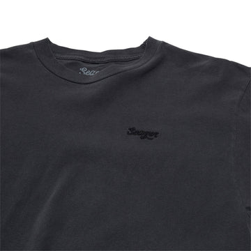 Seager Premium Embroidered Russ T-Shirt - Pigment Black