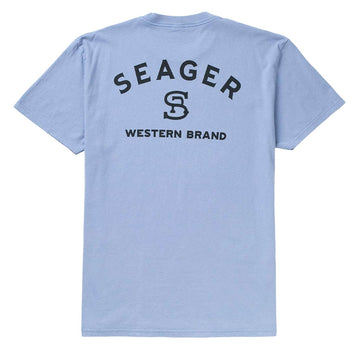 Seager Branded T-Shirt - Faded Denim