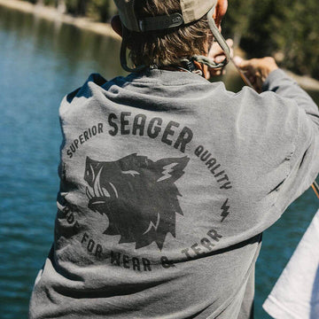 Seager Iron Boar Long Sleeve T-Shirt - Pigment Black