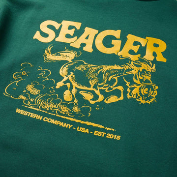 Seager Horse Fried Hoodie - Forest Green