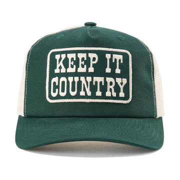 Seager Keep It Country Trucker Hat - Forest Green