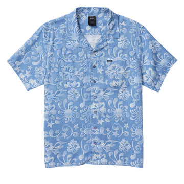 RVCA Alvarez Aloha Shirt - Light Blue