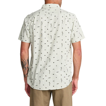 RVCA Thatll Do Seersucker Shirt - Ranger Green