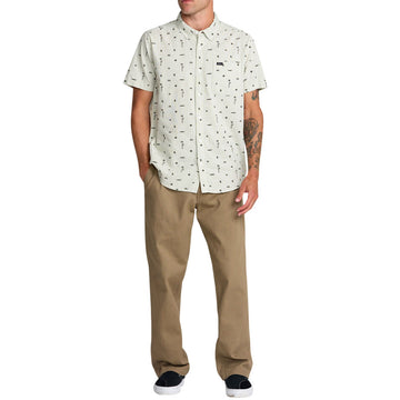 RVCA Thatll Do Seersucker Shirt - Ranger Green