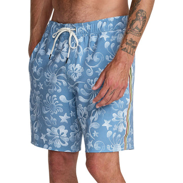 RVCA Local Aloha Elastic 19 Boardshorts - Light Blue