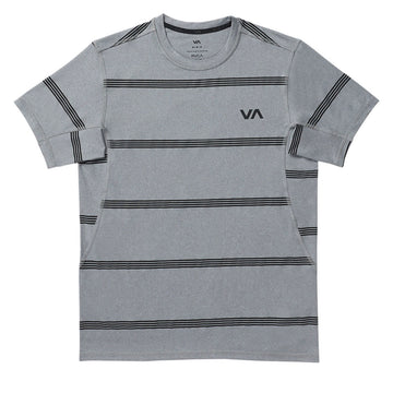 RVCA Sport Vent Stripe Shirt - Heather Grey
