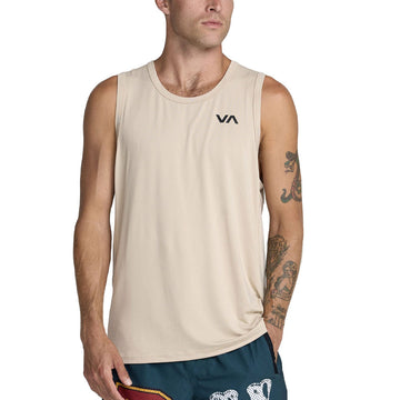 RVCA Sport Vent Tank Top - Light Khaki