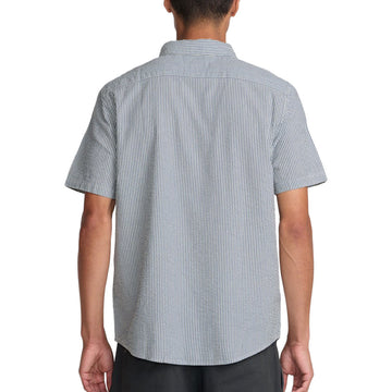 RVCA Thatll Do Seersucker Shirt - Vintage Navy