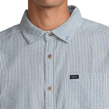 RVCA Thatll Do Seersucker Shirt - Vintage Navy