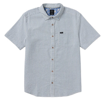RVCA Thatll Do Seersucker Shirt - Vintage Navy