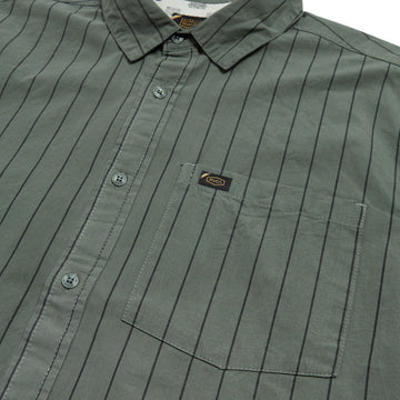 RVCA Dayshift Workwear Stripe Shirt - Sage Leaf