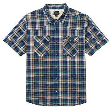 RVCA Dayshift Trunkin Plaid Shirt - Dark Denim